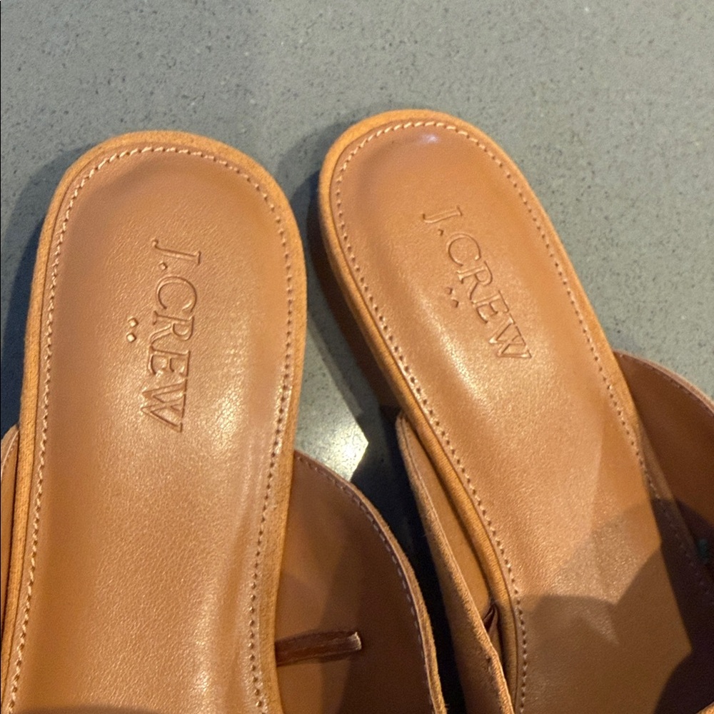 J. Crew Suede Pointed-Toe Mule with Bow in Tan - Picture 2 of 6